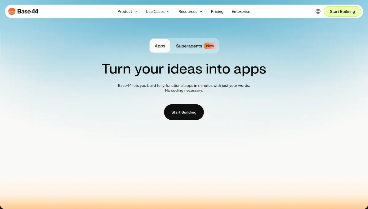 Base44 homepage