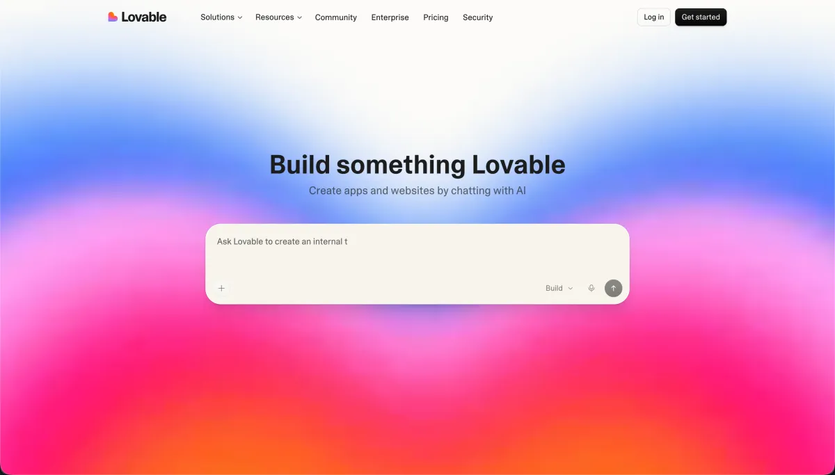Lovable homepage
