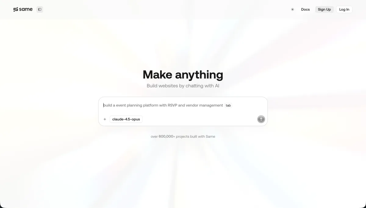 Same.new homepage